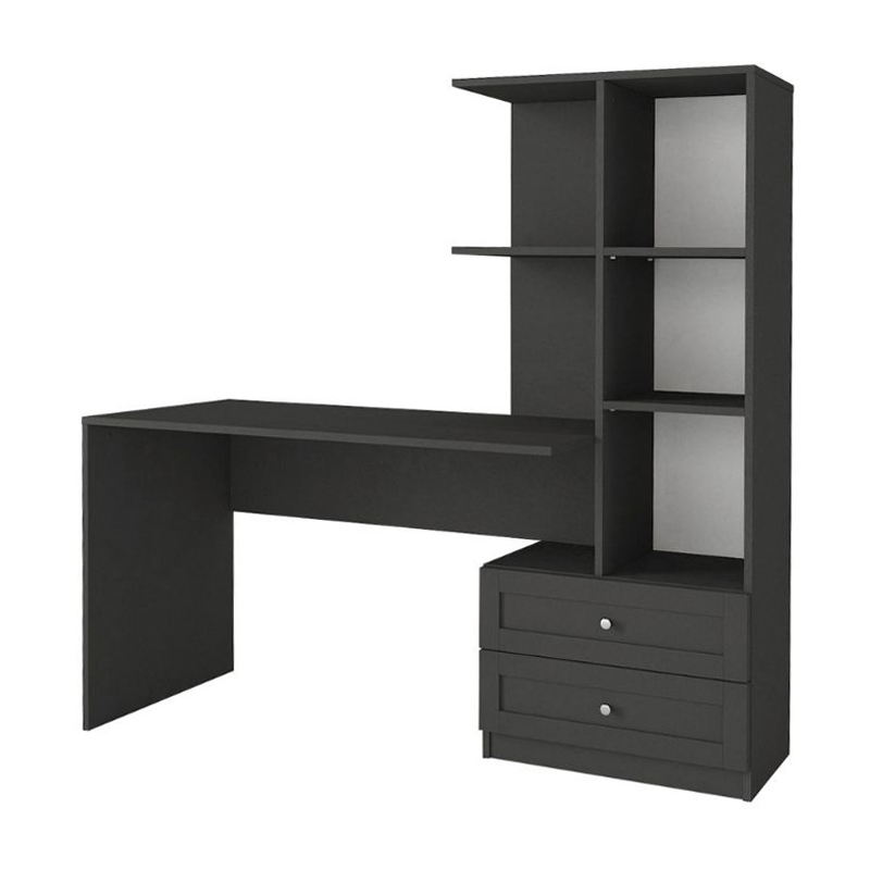 Mantra Megapap melamine office desk in anthracite color 155x60x152cm.