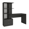 Γραφείο εργασίας Mantra Megapap χρώμα ανθρακί 155x60x152εκ.