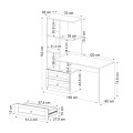 Γραφείο εργασίας Mantra Megapap χρώμα ανθρακί 155x60x152εκ.