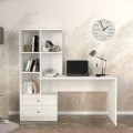 Γραφείο εργασίας Mantra Megapap χρώμα λευκό 155x60x152εκ.