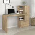 Merino Megapap melamine desk in sapphire oak color 149,5x61,8x120cm.