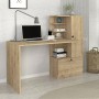 Merino Megapap melamine desk in sapphire oak color 149,5x61,8x120cm.