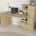 Merino Megapap melamine desk in sapphire oak color 149,5x61,8x120cm.