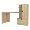 Merino Megapap melamine desk in sapphire oak color 149,5x61,8x120cm.