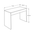 Mida Megapap melamine desk in concrete grey color 72x60x73,8cm.