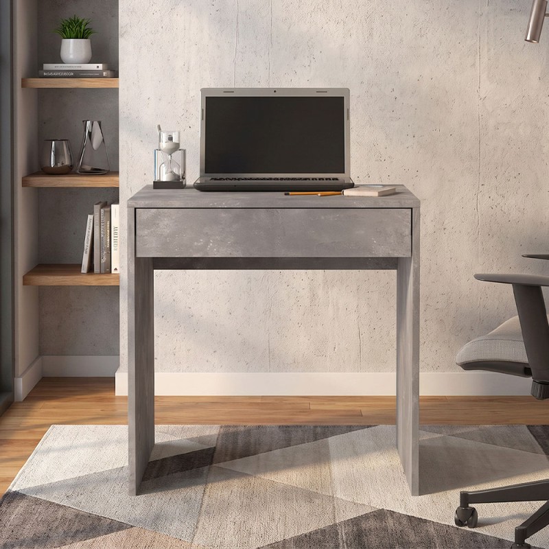Mida Megapap melamine desk in concrete grey color 72x60x73,8cm.