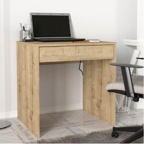 Mida Megapap melamine desk in sapphire oak color 72x60x73,8cm.