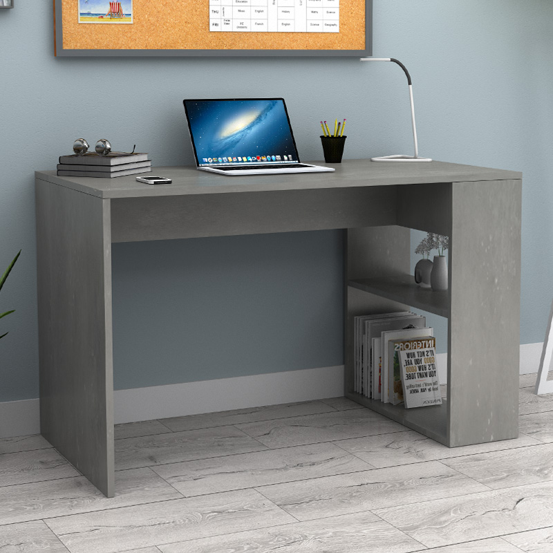 Mikro Megapap melamine office desk in concrete grey color 120x60x75cm.