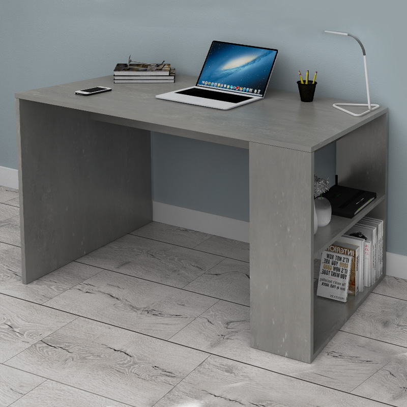 Mikro Megapap melamine office desk in concrete grey color 120x60x75cm.