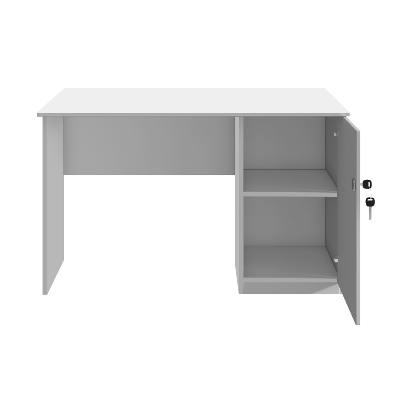 Moto Megapap melamine office desk in white color 120x80x75cm.
