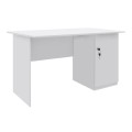 Moto Megapap melamine office desk in white color 120x80x75cm.