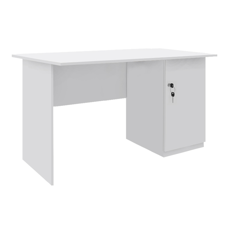 Moto Megapap melamine office desk in white color 120x80x75cm.