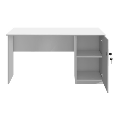 Moto Megapap melamine office desk in white color 140x60x75cm.