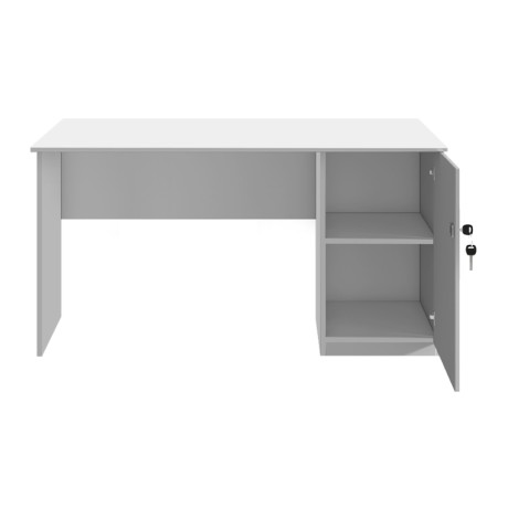 Moto Megapap melamine office desk in white color 150x80x75cm.