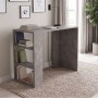 Netenia Megapap melamine desk in concrete grey color 90x40x74cm.