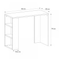 Netenia Megapap melamine desk in concrete grey color 90x40x74cm.