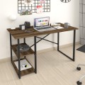 Odeon Megapap melamine reversible work desk in smoked walnut color 120x59.8x73.8cm.
