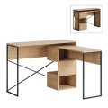 Polymorphic work desk Badau Megapap made of melamine color oak 110x37.2x77cm.