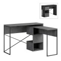 Polymorphic work desk Badau Megapap made of melamine color retro grey 110x37.2x77cm.