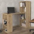 Last Megapap polymorphic work desk made of melamine in sapphire oak color 119x44.7x123cm.