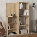 Last Megapap polymorphic work desk made of melamine in sapphire oak color 119x44.7x123cm.