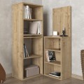 Last Megapap polymorphic work desk made of melamine in sapphire oak color 119x44.7x123cm.