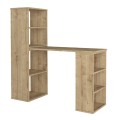 Last Megapap polymorphic work desk made of melamine in sapphire oak color 119x44.7x123cm.