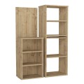 Last Megapap polymorphic work desk made of melamine in sapphire oak color 119x44.7x123cm.
