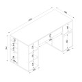 Γραφείο εργασίας Pontus Megapap χρώμα λευκό 145x60x74,4εκ.