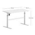 LEVEL Electric Height adjustable Desk, White