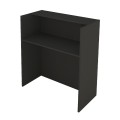 Γραφείο υποδοχής - reception Aloha Megapap με LED χρώμα ανθρακί - sepet oak 95,5x40x110,3εκ.