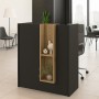 Bonveno Megapap melamine welcome desk - reception in  anthracite - sepet oak color 90x43.2x110cm.