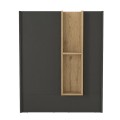 Bonveno Megapap melamine welcome desk - reception in  anthracite - sepet oak color 90x43.2x110cm.