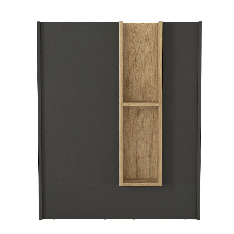 Bonveno Megapap melamine welcome desk - reception in  anthracite - sepet oak color 90x43.2x110cm.