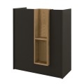 Bonveno Megapap melamine welcome desk - reception in  anthracite - sepet oak color 90x43.2x110cm.