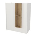 Bonveno Megapap melamine welcome desk - reception in  white - sepet oak color 90x43.2x110cm.