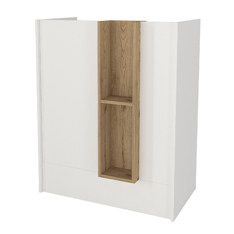Bonveno Megapap melamine welcome desk - reception in  white - sepet oak color 90x43.2x110cm.