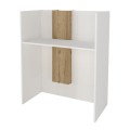 Bonveno Megapap melamine welcome desk - reception in  white - sepet oak color 90x43.2x110cm.