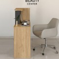 Enter Megapap melamine welcome desk - reception in sepet oak - anthracite color 86.9x40x110.3cm.