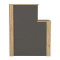 Enter Megapap melamine welcome desk - reception in sepet oak - anthracite color 86.9x40x110.3cm.
