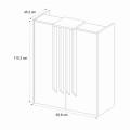 Γραφείο υποδοχής - reception Hola Megapap χρώμα λευκό - ανθρακί 93,6x45,2x110,3εκ.