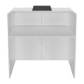 Γραφείο υποδοχής - reception Hola Megapap χρώμα λευκό - ανθρακί 93,6x45,2x110,3εκ.