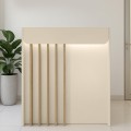 Γραφείο υποδοχής - reception Karibu Megapap με LED χρώμα sandstone - sepet oak 90x40x100εκ.
