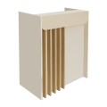 Γραφείο υποδοχής - reception Karibu Megapap με LED χρώμα sandstone - sepet oak 90x40x100εκ.
