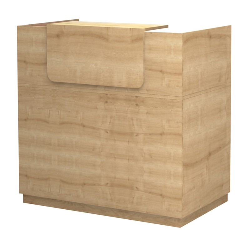 Lemmon Megapap melamine reception office in oak  color 120x70x110cm.