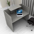 Lemmon Megapap melamine reception office in concrete grey color 120x70x110cm.
