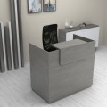 Lemmon Megapap melamine reception office in concrete grey color 120x70x110cm.