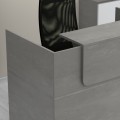 Lemmon Megapap melamine reception office in concrete grey color 120x70x110cm.