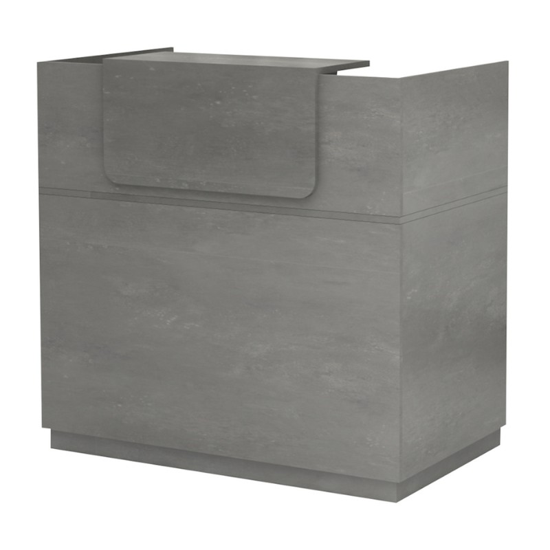 Lemmon Megapap melamine reception office in concrete grey color 120x70x110cm.