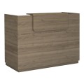 Lemmon Megapap melamine reception office in walnut color 160x70x110cm.
